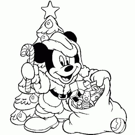 Minnie mouse Christmas coloring pages part 3